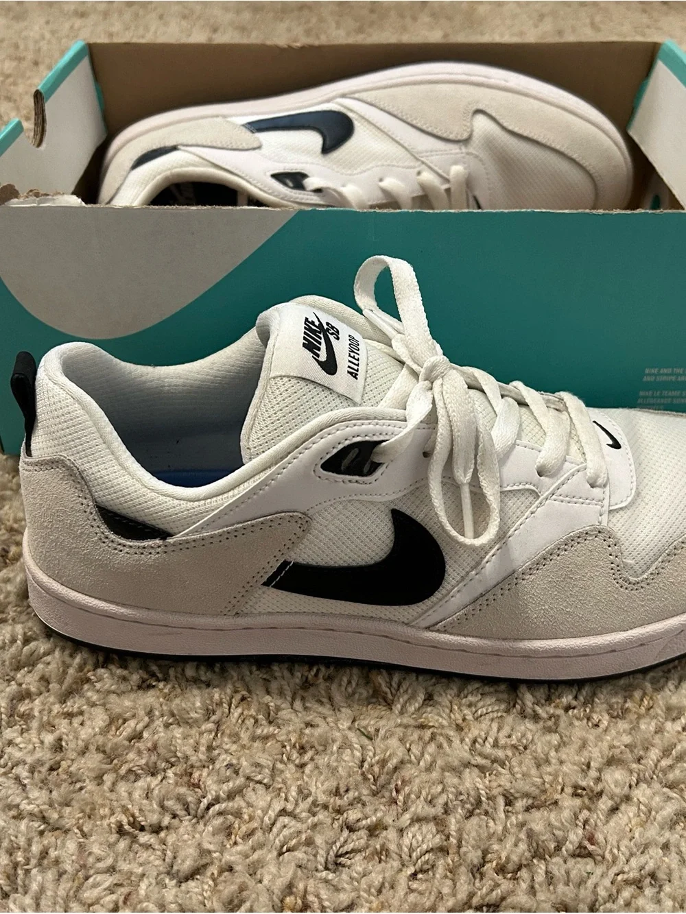 Nike White and Black Low-Profile Men’s ' Sneakers